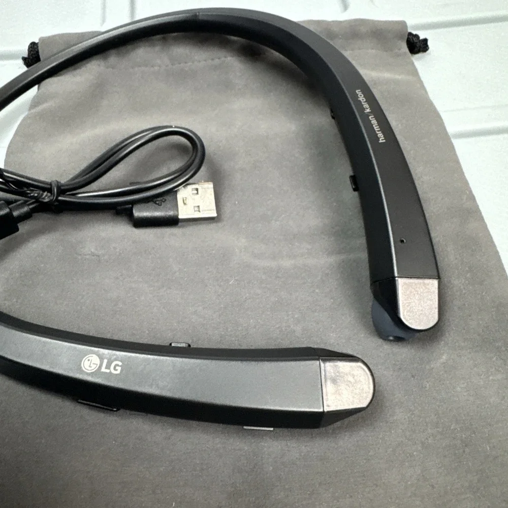 LG Tone Infinim HBS-910 Black Bluetooth Wireless Headset  Harman Kardon-TESTED